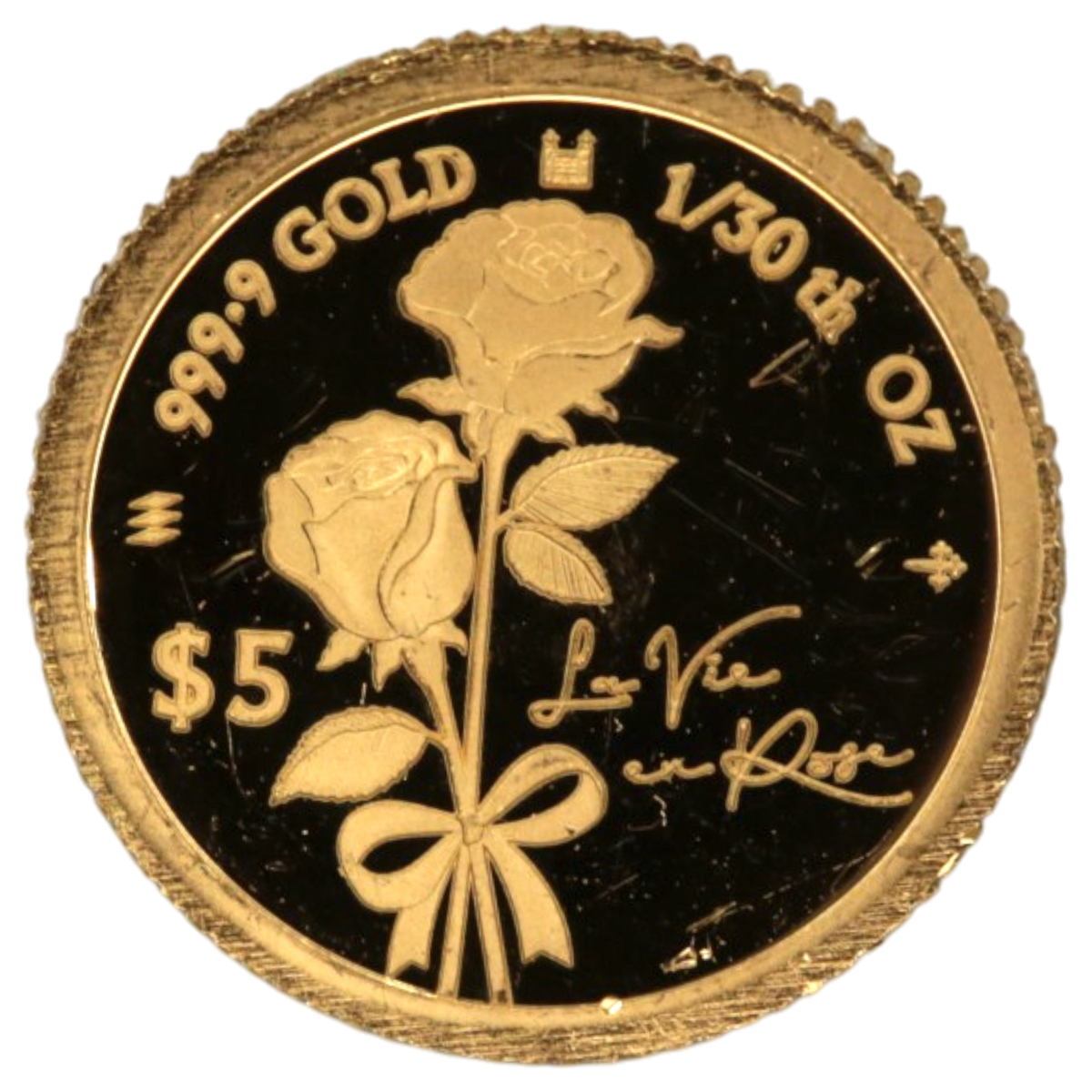 クック島 5ドル金貨 2023年 薔薇