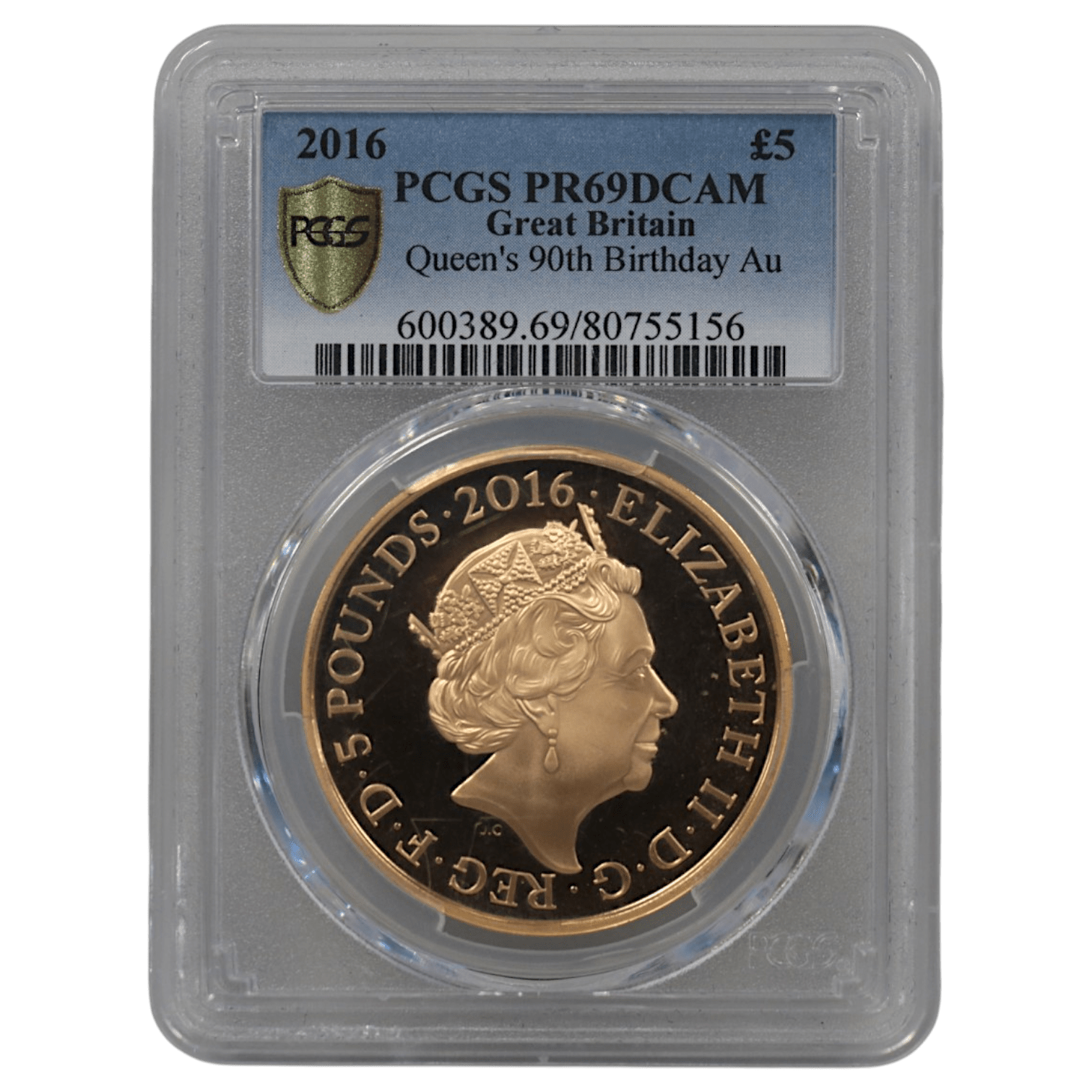 イギリス 5ポンド金貨 2016年 エリザベス2世 PCGS PR69DCAM - NJ BUYER'S MARKETPLACE