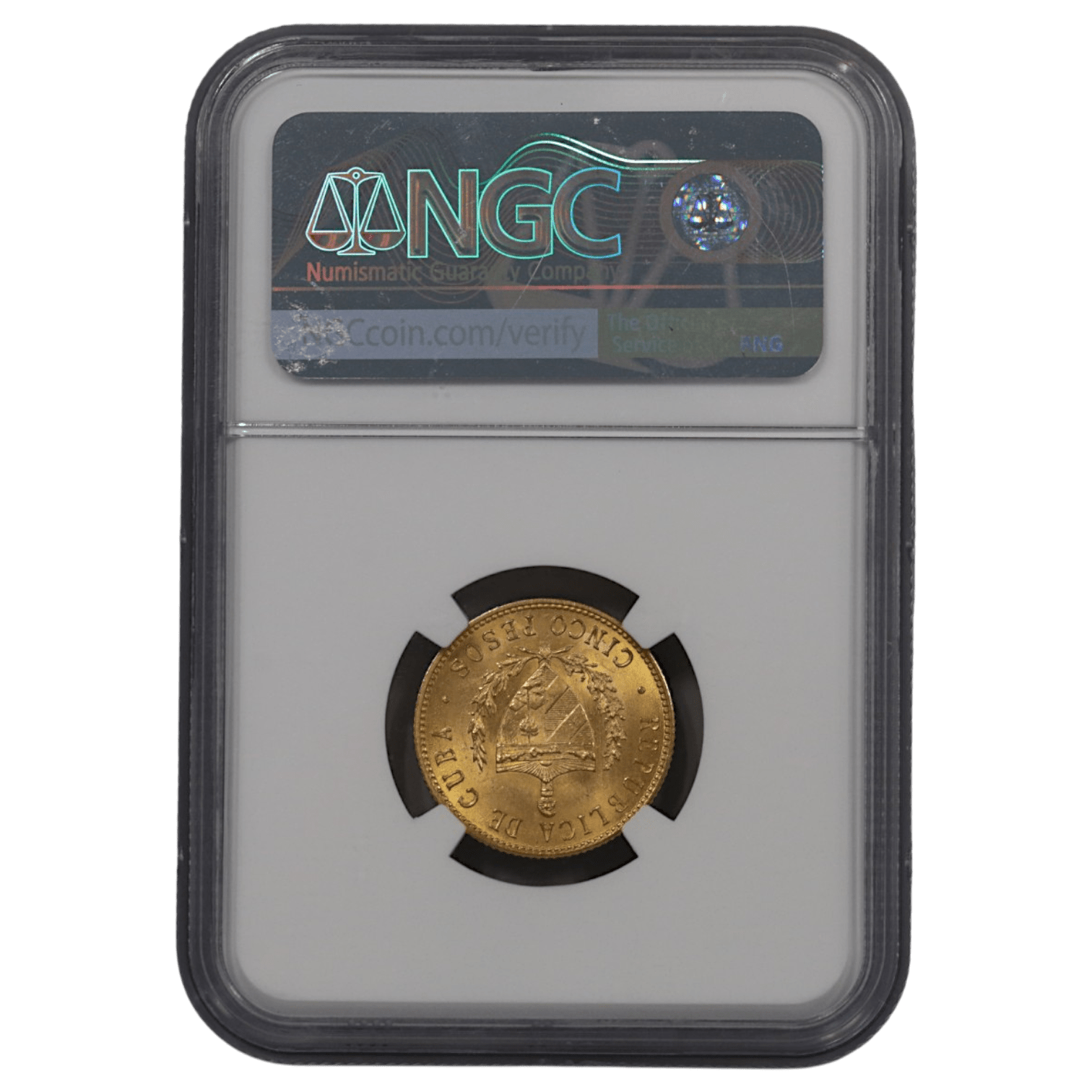 キューバ 5ペソ金貨 1915年 NGC MS63 - NJ BUYER'S MARKETPLACE