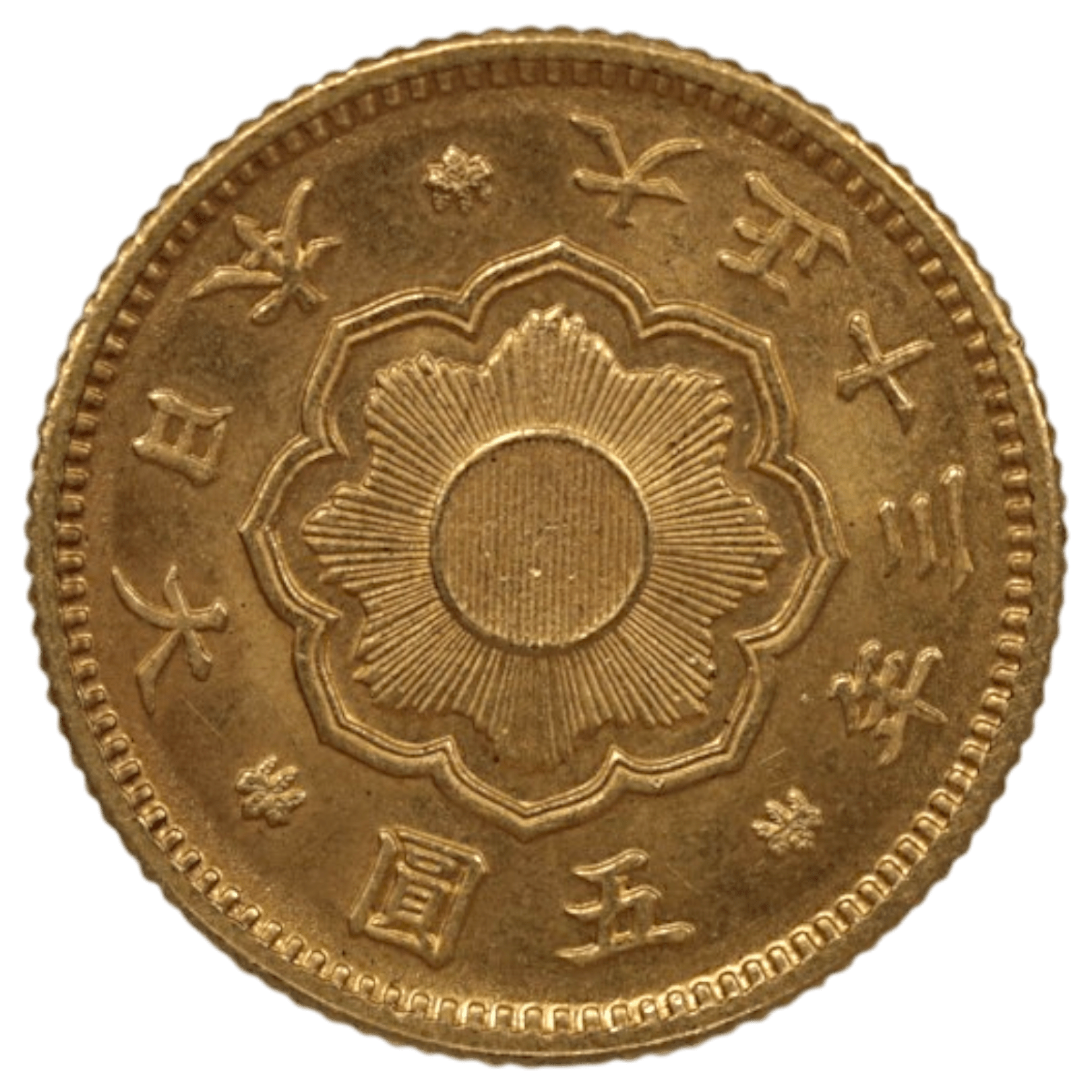 日本 新5円金貨 大正13年 大阪鋳 旭日 - NJ BUYER'S MARKETPLACE