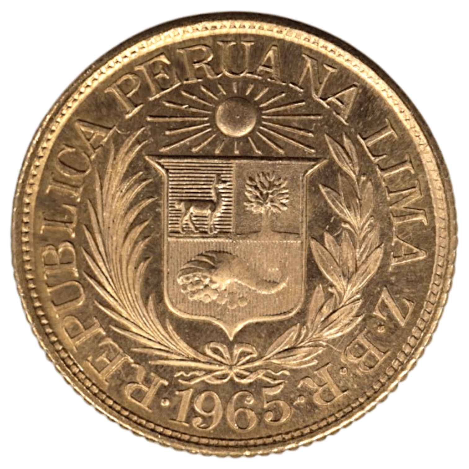 ペルー 1/2リブラ金貨 1965年 リマ鋳 インディアン 中特年 - NJ BUYER'S MARKETPLACE