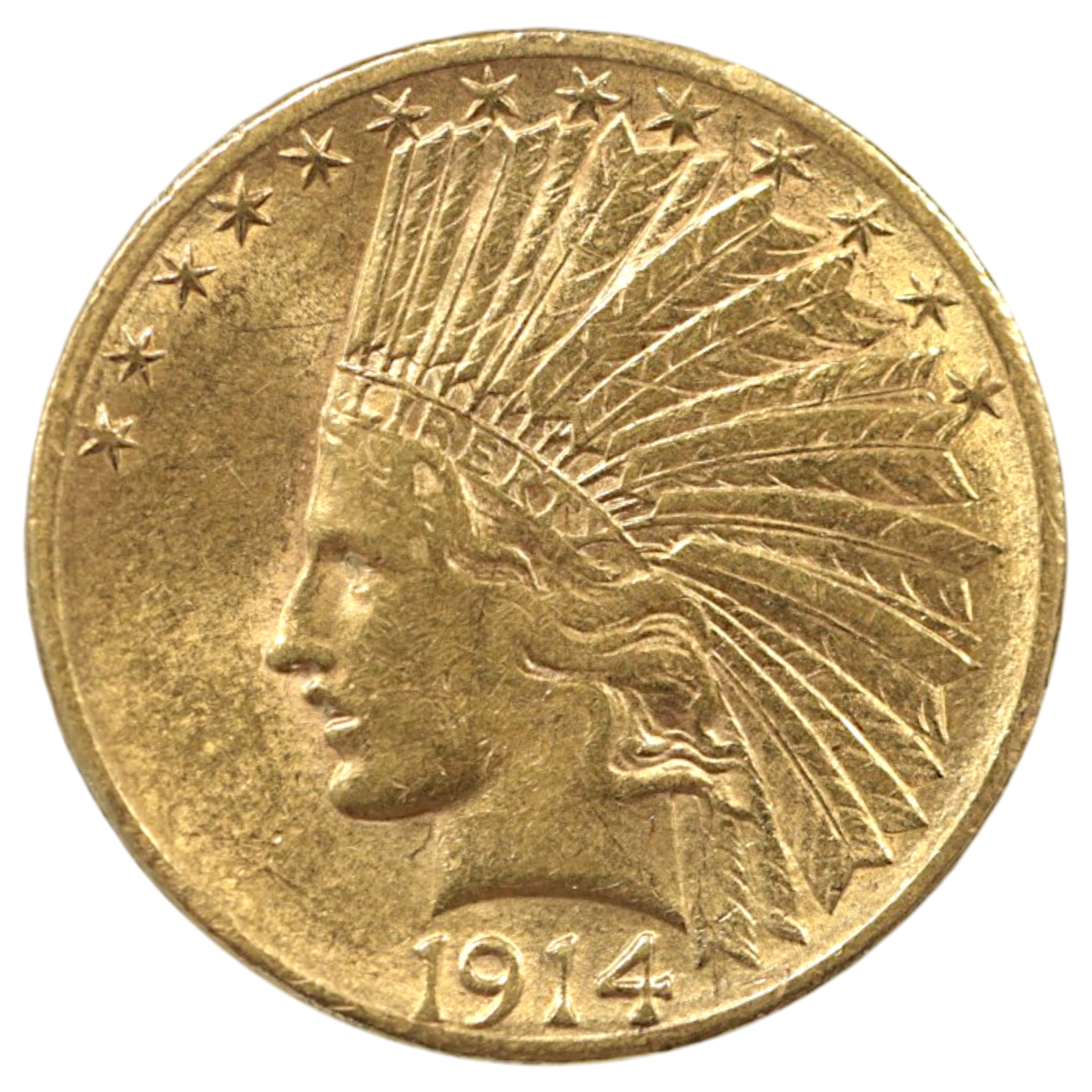 アメリカ 10ドル金貨 1914年 サンフランシスコ鋳 インディアン