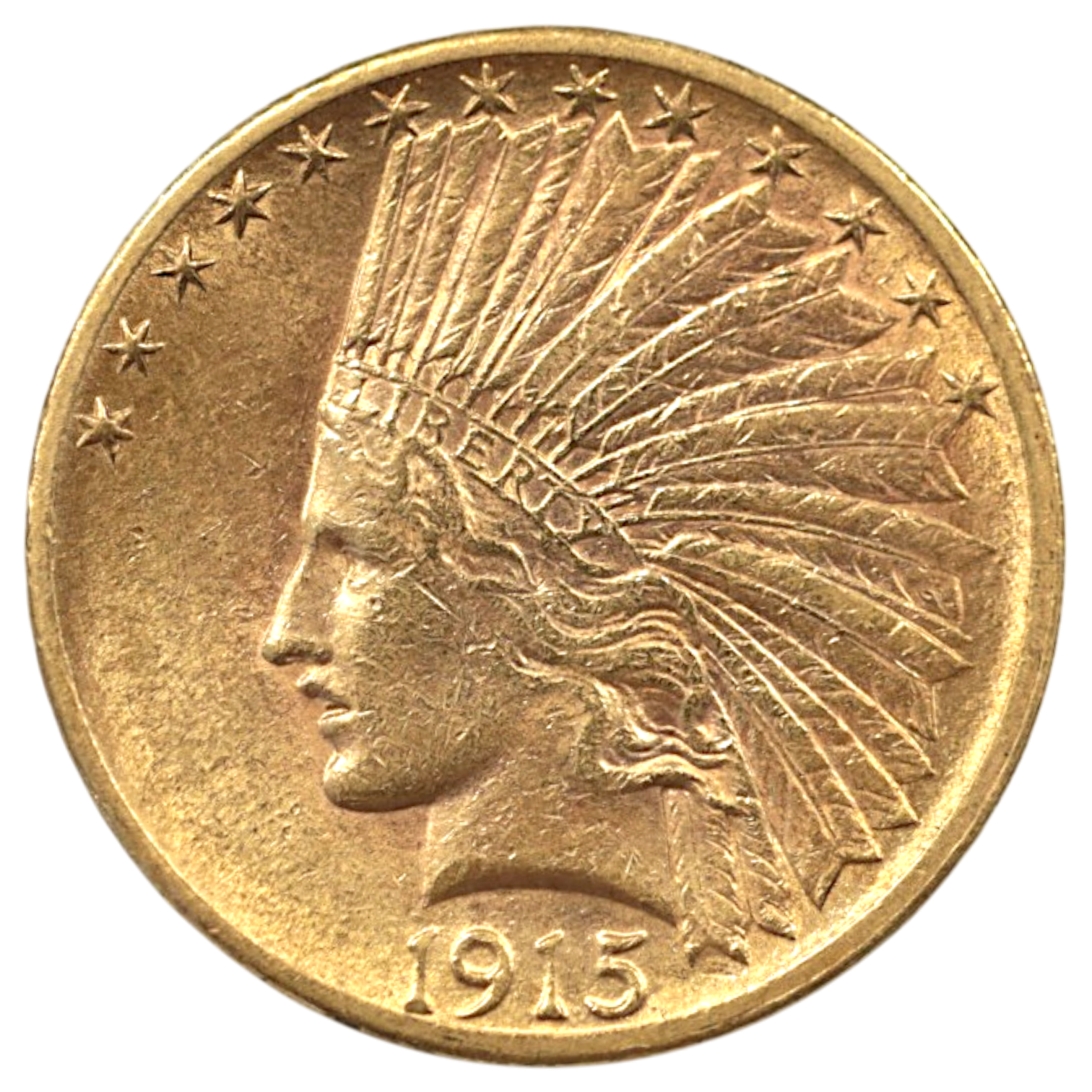 アメリカ 10ドル金貨 1915年 フィラデルフィア鋳 インディアン