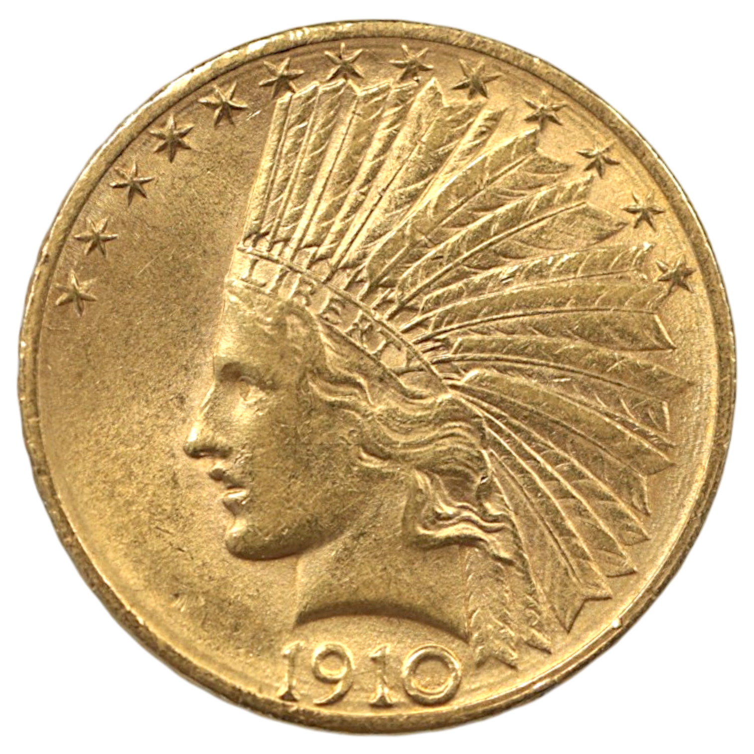 アメリカ 10ドル金貨 1910年 デンバー鋳 インディアン