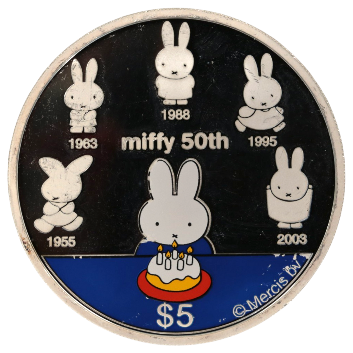クック島 5ドル銀貨 2005年 ミッフィー 50周年