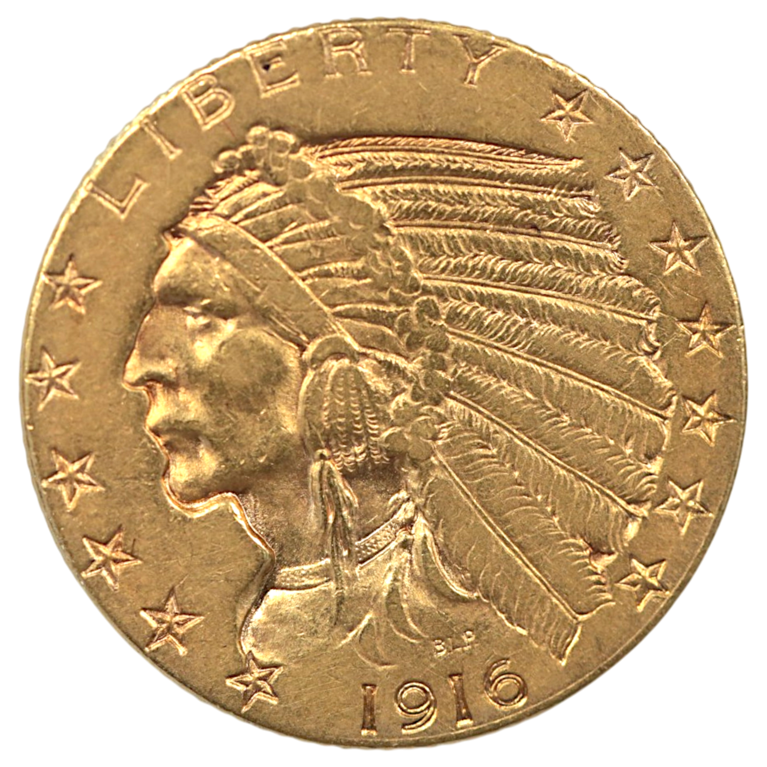 アメリカ 5ドル金貨 1916年 サンフランシスコ鋳 インディアン
