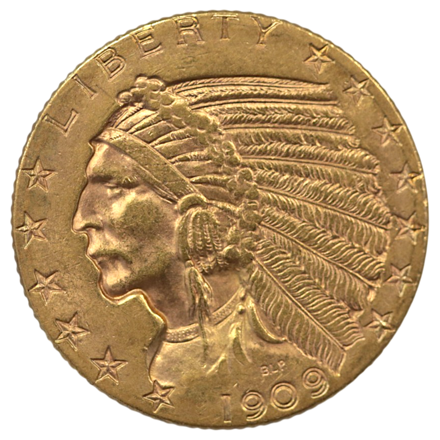 アメリカ 5ドル金貨 1909年 フィラデルフィア鋳 インディアン