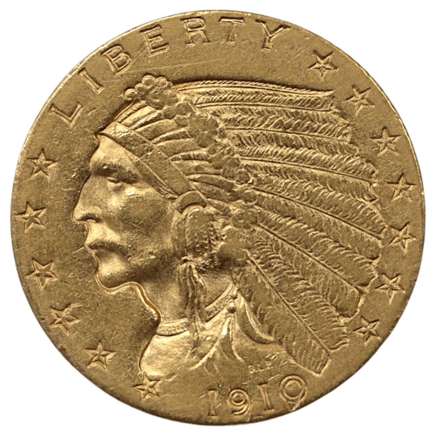 アメリカ 2.5ドル金貨 1913年 サンフランシスコ鋳 インディアン