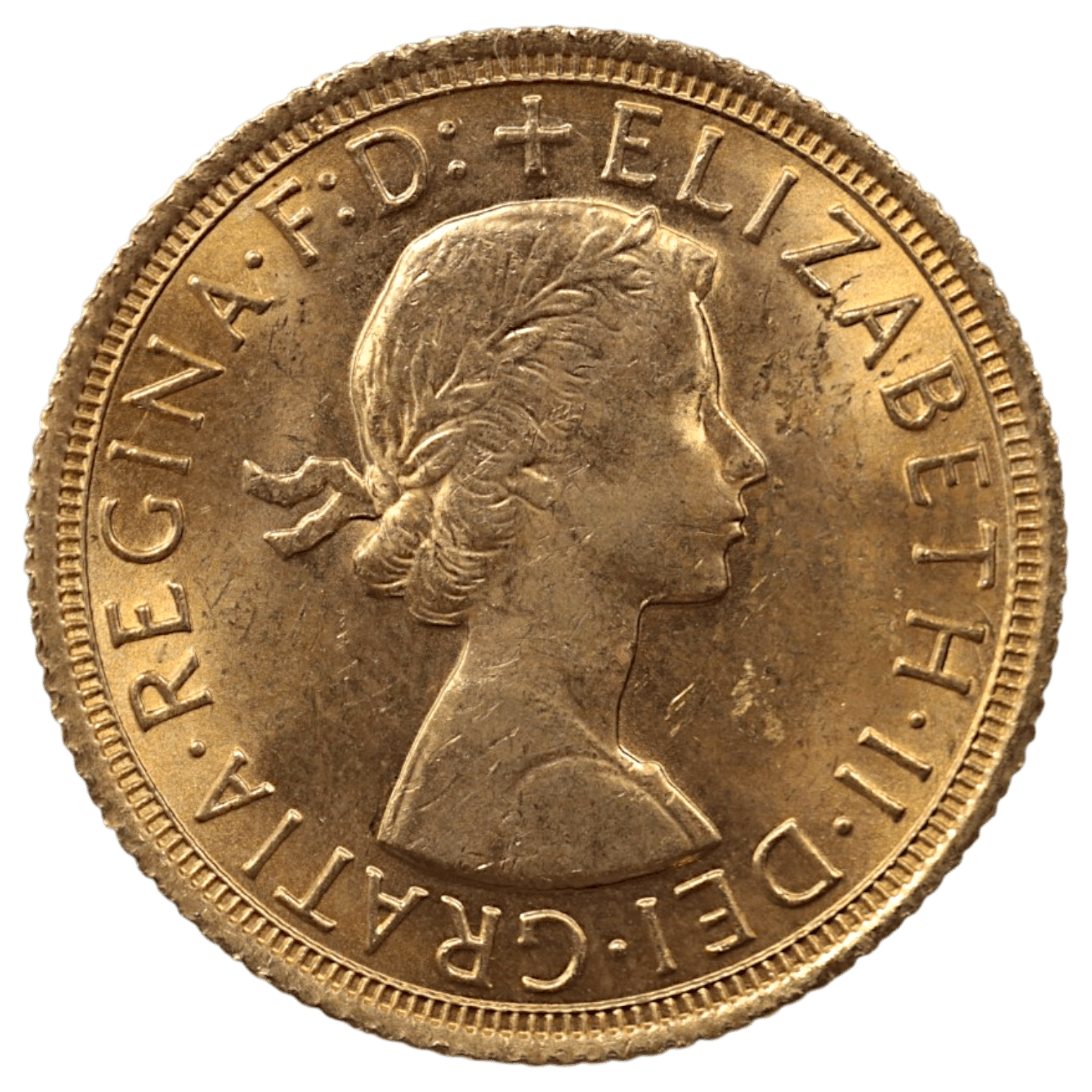 イギリス ソヴリン金貨 1968年 ロンドン鋳 エリザベス2世 ヤングヘッド