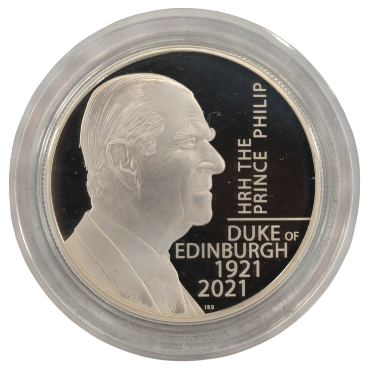 イギリス 5ポンド銀貨 2021年 ロンドン鋳 エディンバラ公フィリップ エリザベス2世 元箱・保証書付属