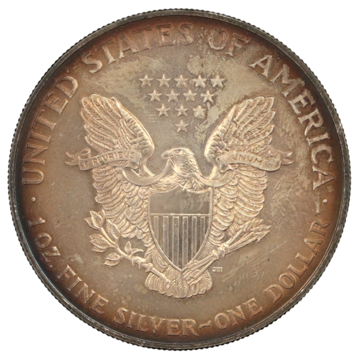 アメリカ 1ドル銀貨 1996年 リバティ イーグル レインボートーン