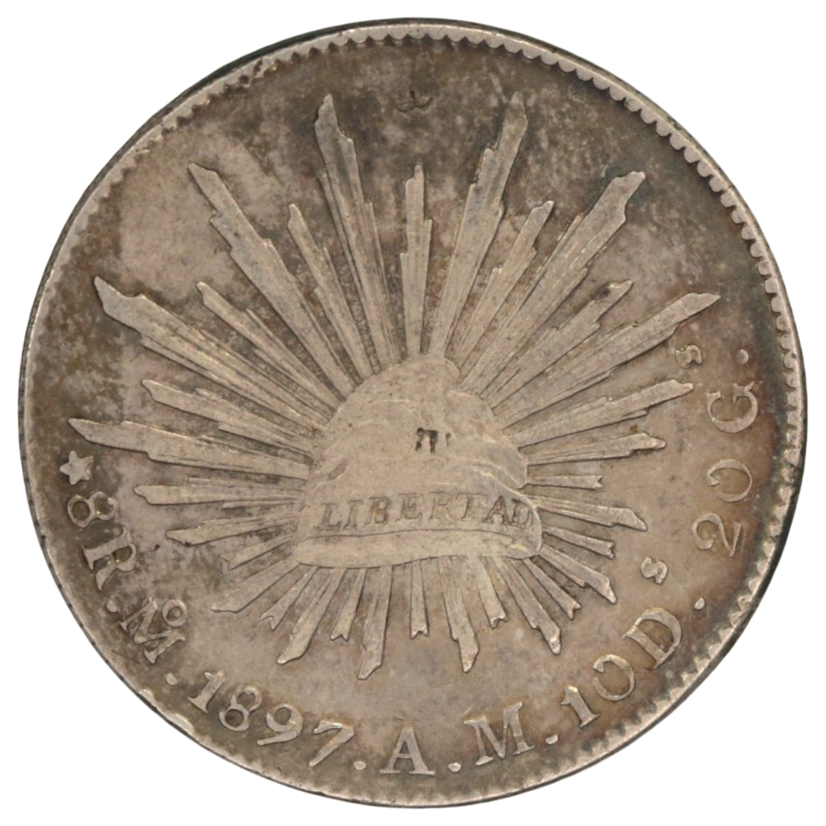 メキシコ 8レアル銀貨 1881年 リバティキャップ イーグル
