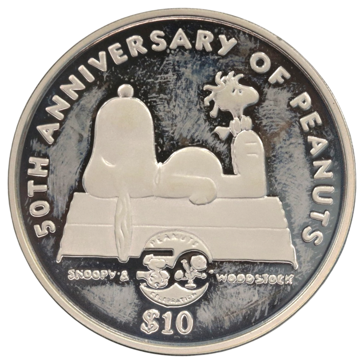 ニウエ 10ドル銀貨 2000年 ピーナッツ スヌーピー エリザベス2世
