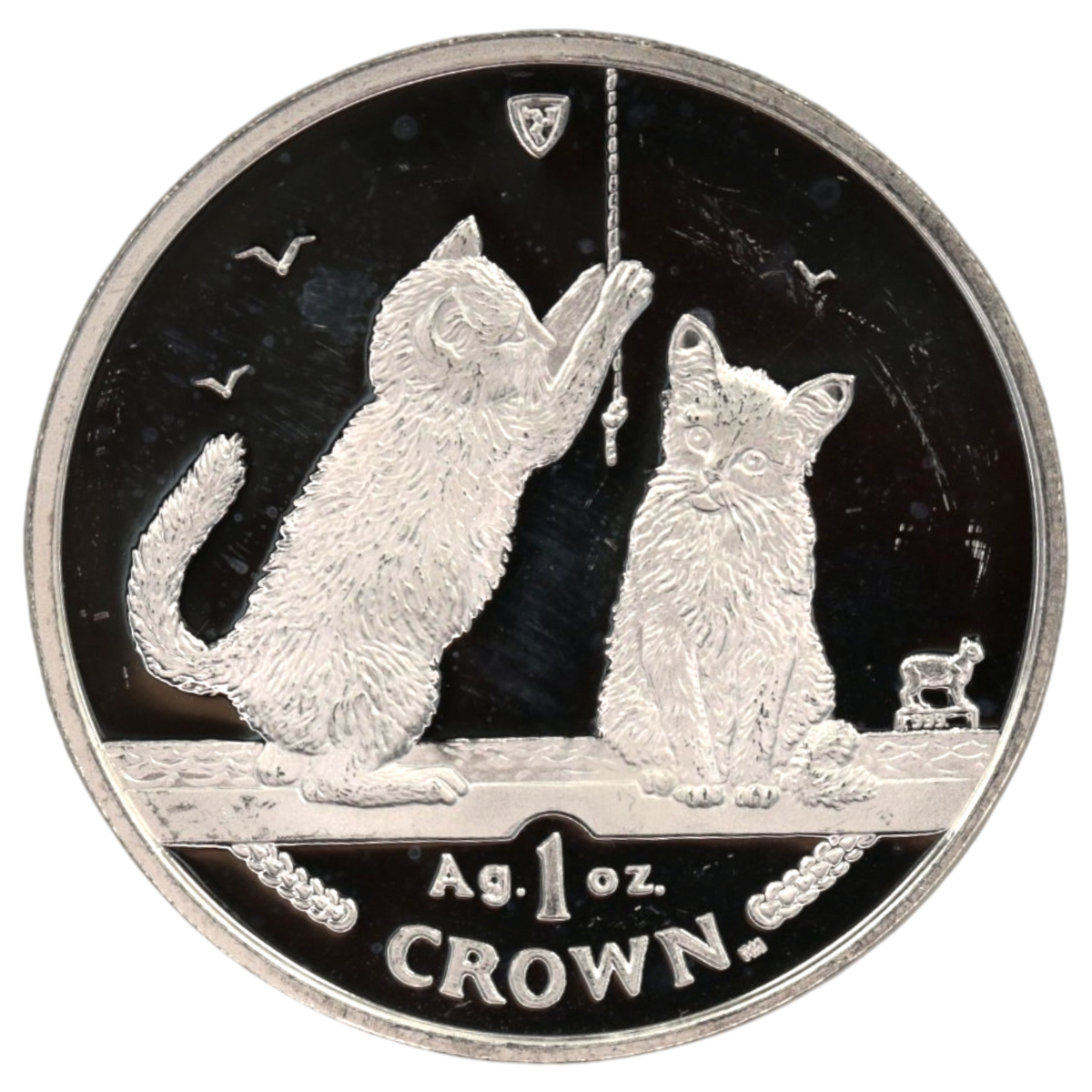 マン島 クラウン銀貨 2001年 キャット ソマリ エリザベス2世