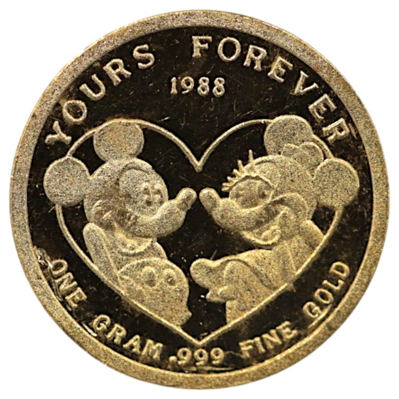 【リペア痕あり】ディズニー 純金メダル 1988年