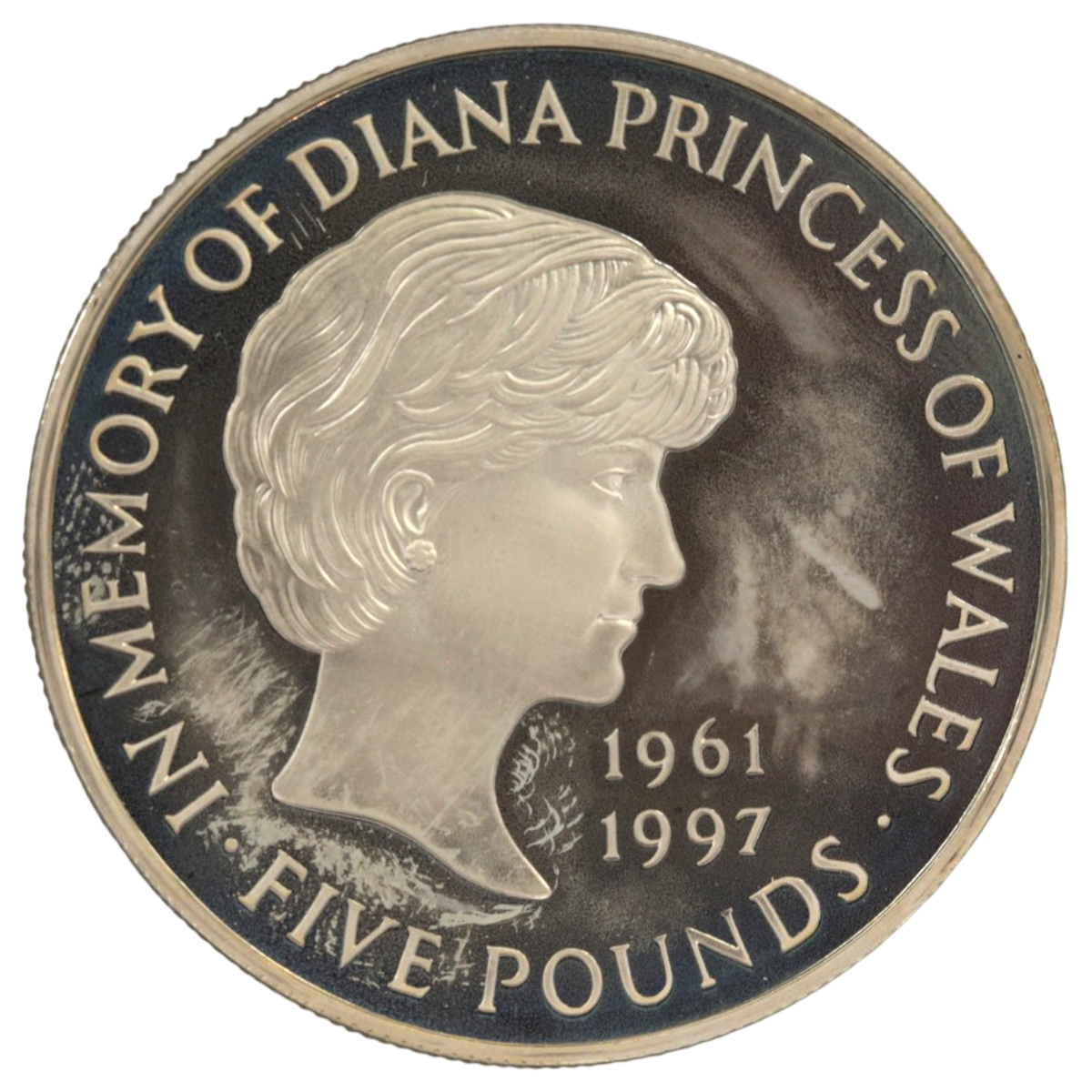 イギリス 5ポンド銀貨 1999年 ダイアナ追悼 エリザベス2世