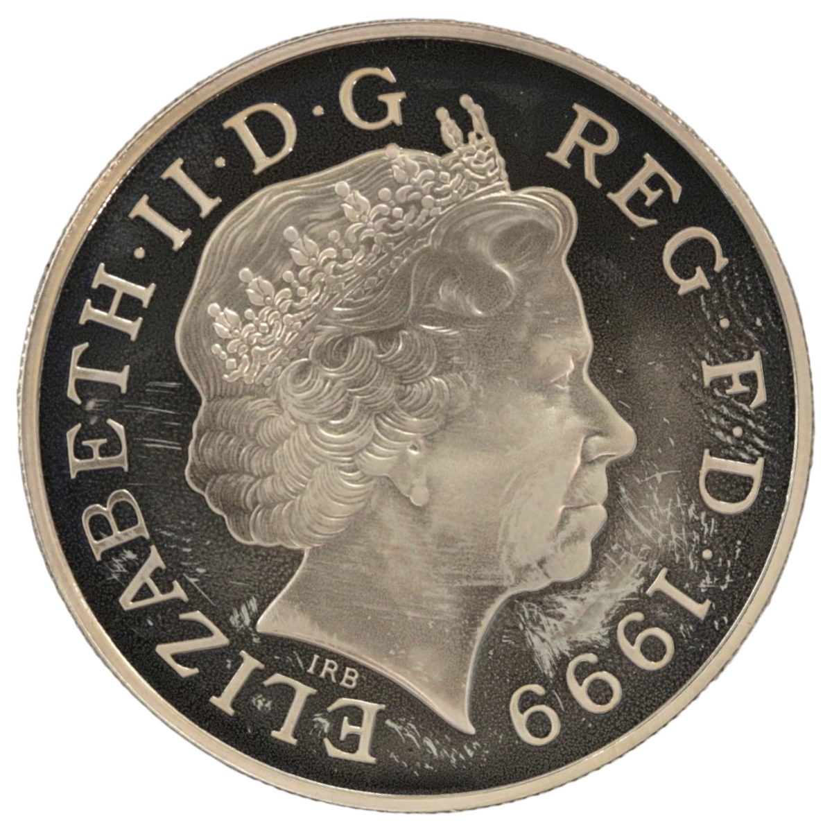 イギリス 5ポンド銀貨 1999年 ダイアナ追悼 エリザベス2世