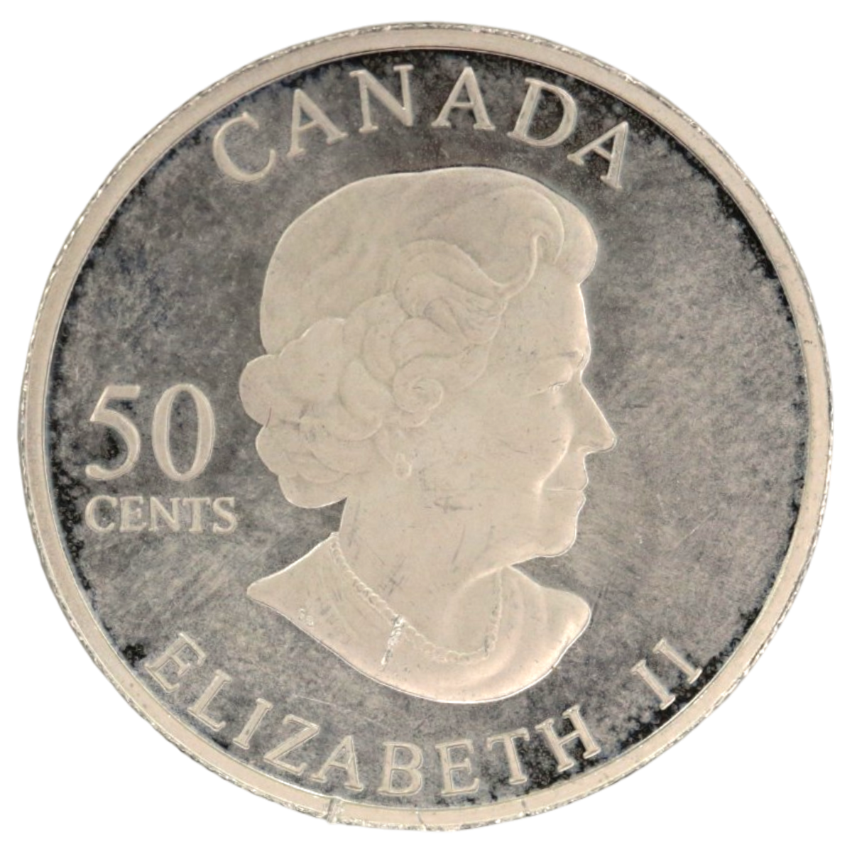 カナダ 50セント銀貨 2006年 ヒメキアゲハ