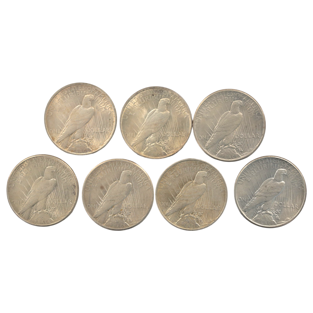 アメリカ 1ドル銀貨 7枚セット ピースダラー