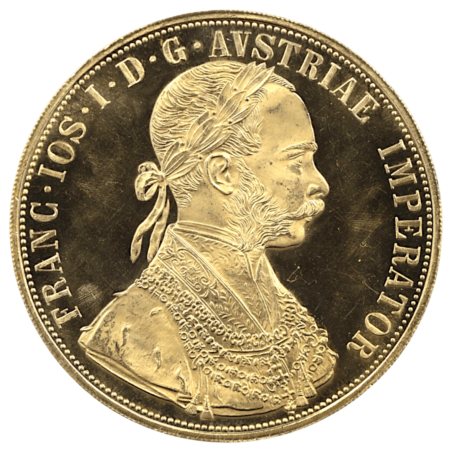 オーストリア 4ダカット金貨 1915年銘（再鋳）ウィーン鋳 フランツ・ヨーゼフ1世 双頭の鷲 - NJ BUYER'S MARKETPLACE