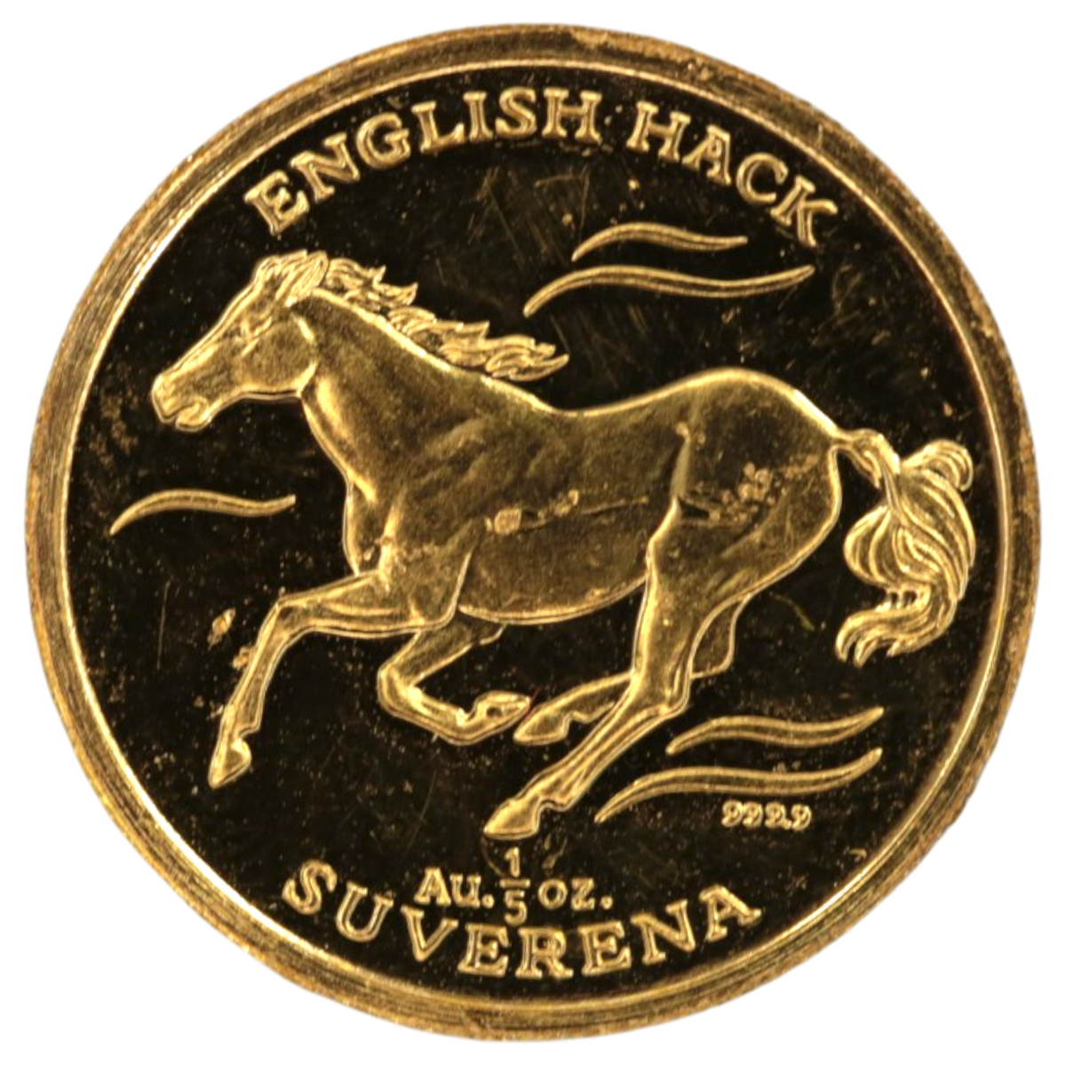 ボスニア・ヘルツェゴビナ 1/5スヴェルナ金貨 1995年 馬 イングリッシュ・ハック