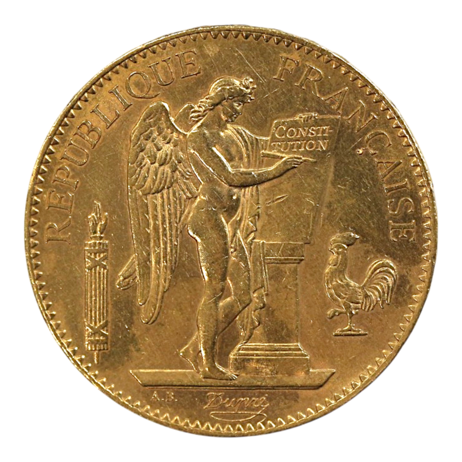 フランス 100フラン金貨 1911年 パリ鋳 法の天使