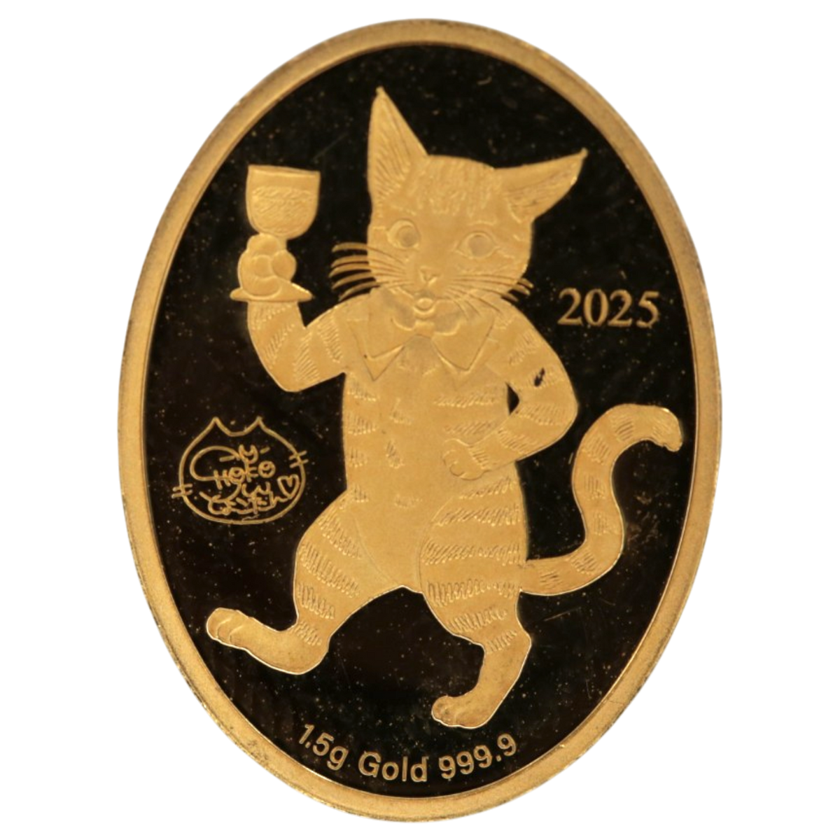 クック島 10ドル金貨 2025年 中川翔子 デザイン 猫 チャールズ3世