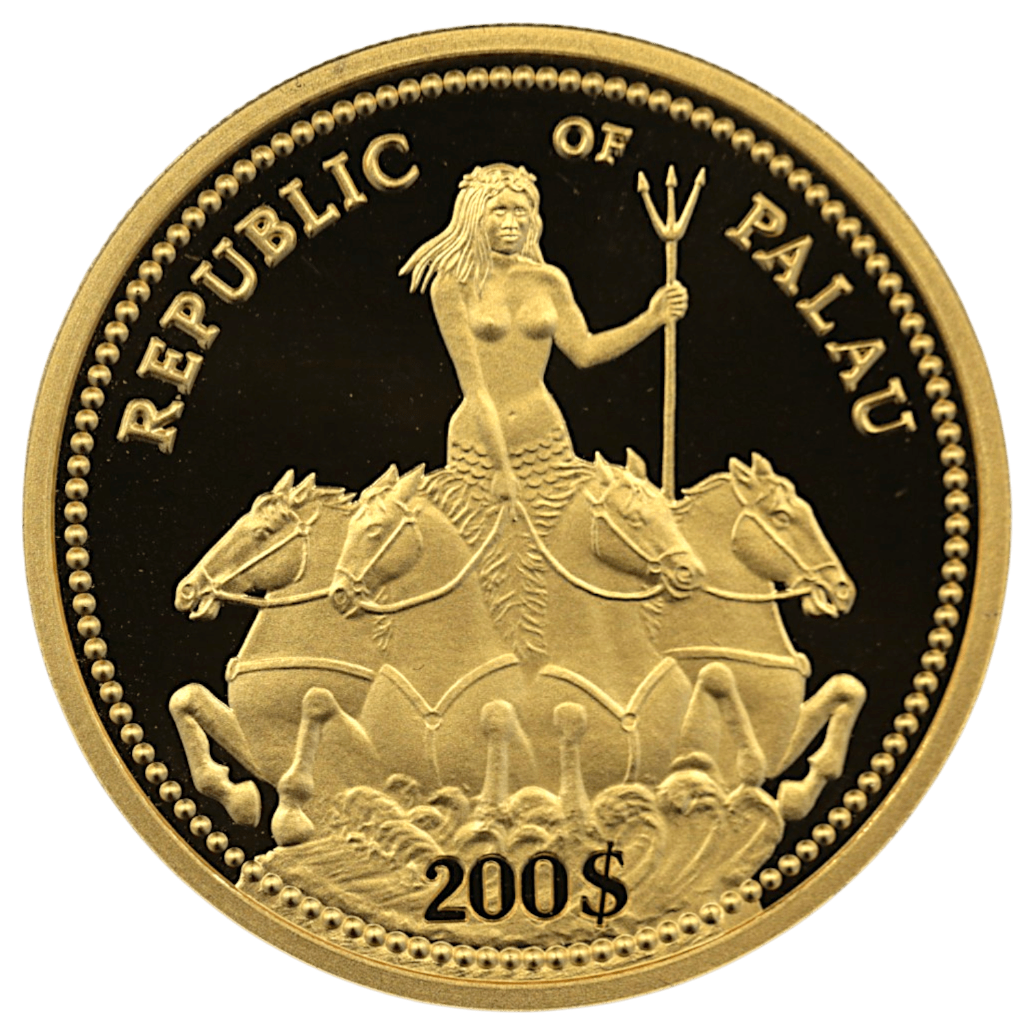 パラオ共和国 200ドル金貨 1995年 熱帯魚と珊瑚 海洋生物保護シリーズ - NJ BUYER'S MARKETPLACE