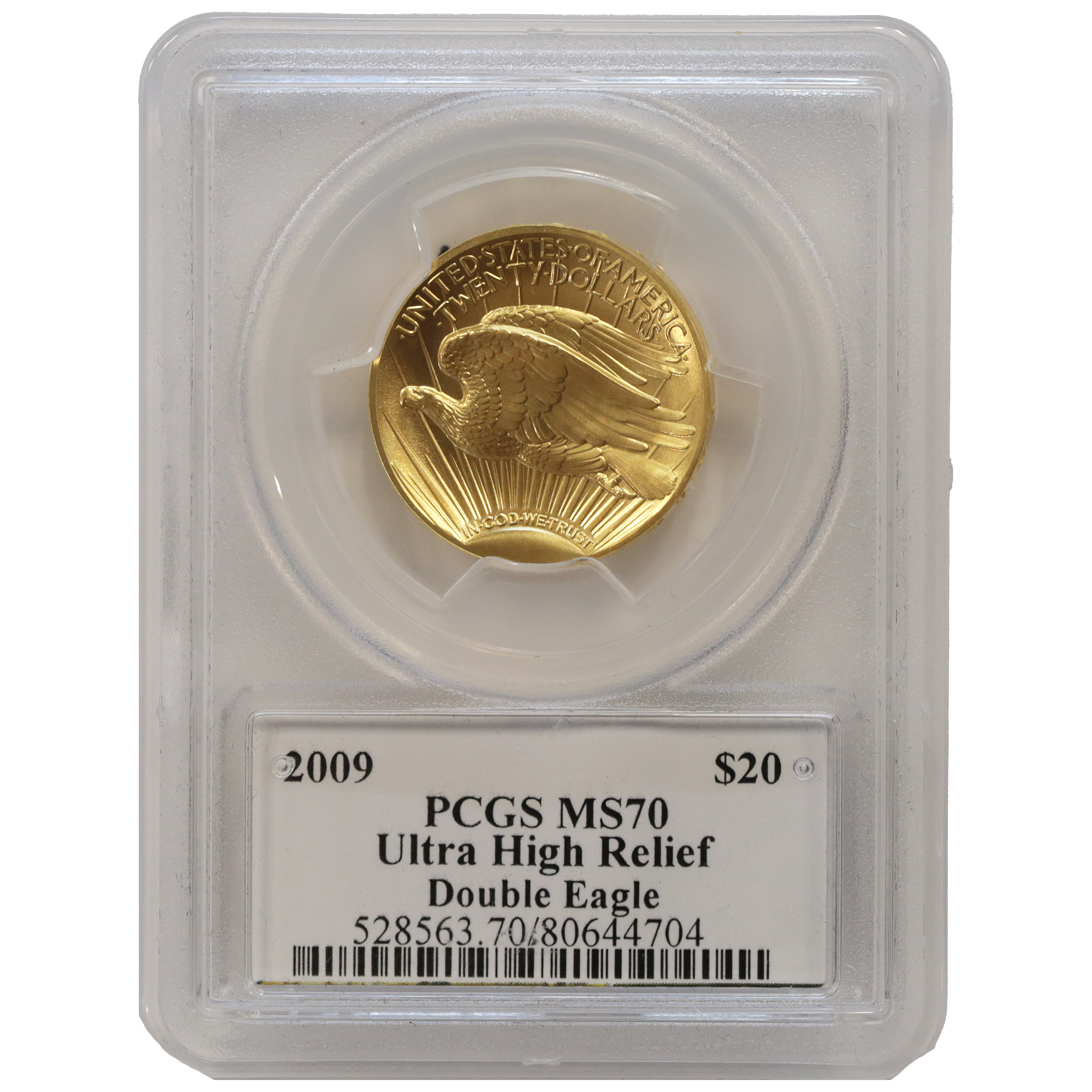 アメリカ 20ドル金貨 2009年 ウェストポイント鋳 ウルトラハイレリーフ PCGS MS70