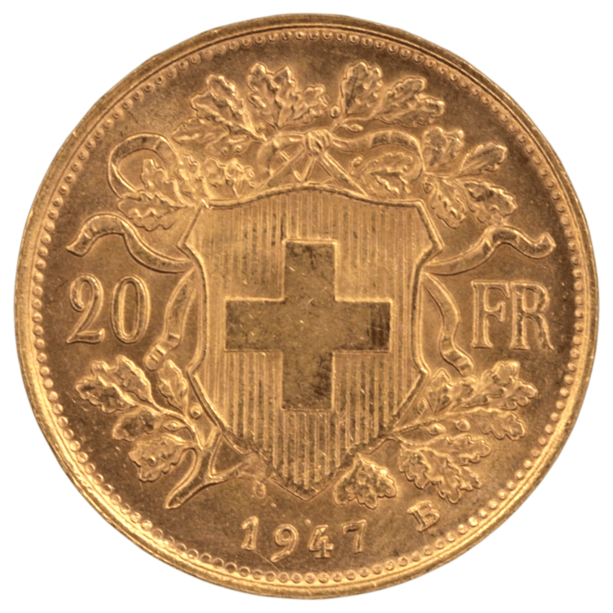 スイス 20フラン金貨 1947年 ベルン鋳 ヘルべティア - NJ BUYER'S MARKETPLACE