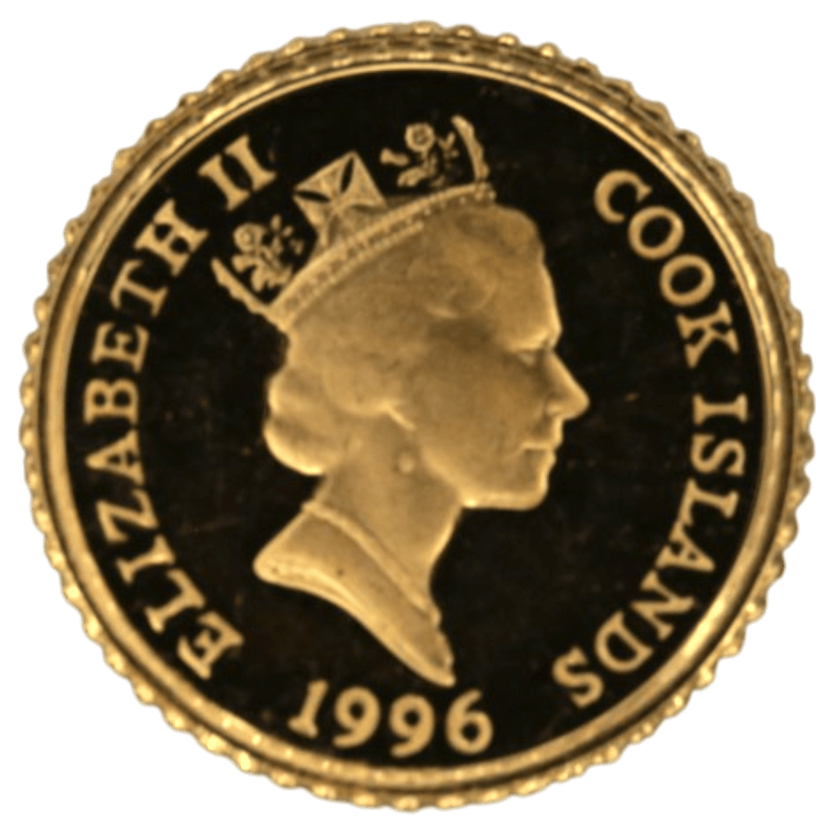 クック島 4ドル金貨 1996年 シロクマの親子 エリザベス2世