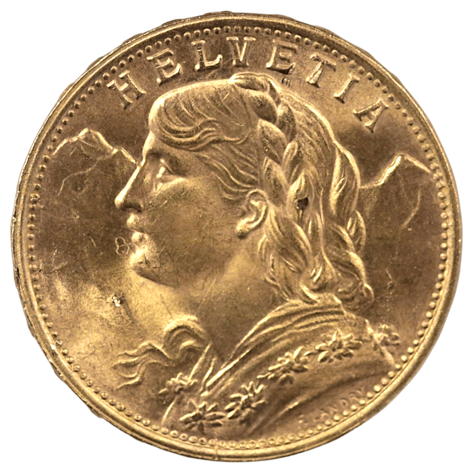スイス 20フラン金貨 1949年 ベルン鋳 ヘルべティア ブレネリ - NJ BUYER'S MARKETPLACE