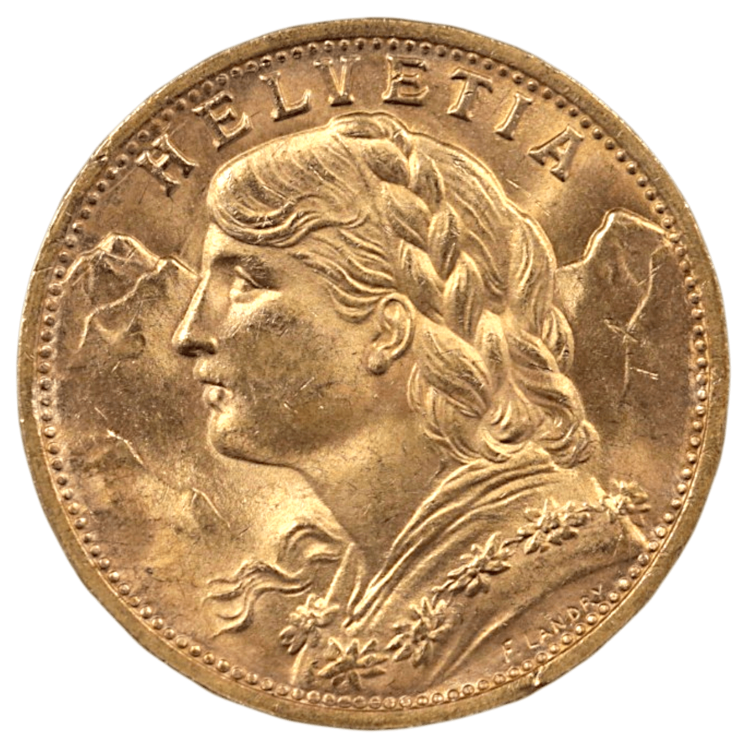 スイス 20フラン金貨 1949年 ベルン鋳 ヘルべティア ブレネリ - NJ BUYER'S MARKETPLACE