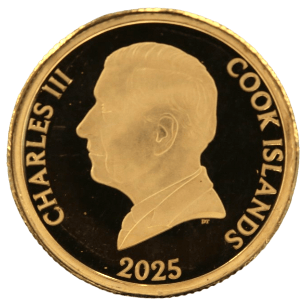 クック島 10ドル金貨 2025年 猫 チャールズ3世