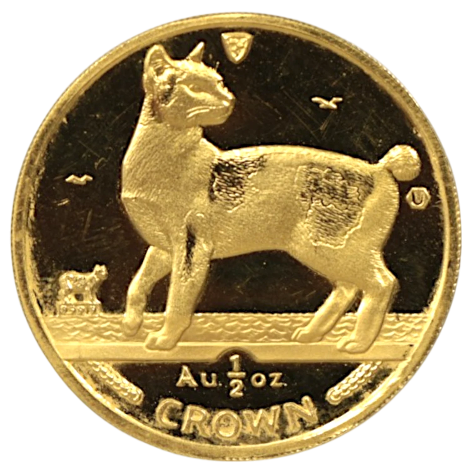 マン島 1/2クラウン金貨 1994年 ポブジョイ鋳 ジャパニーズボブテイル