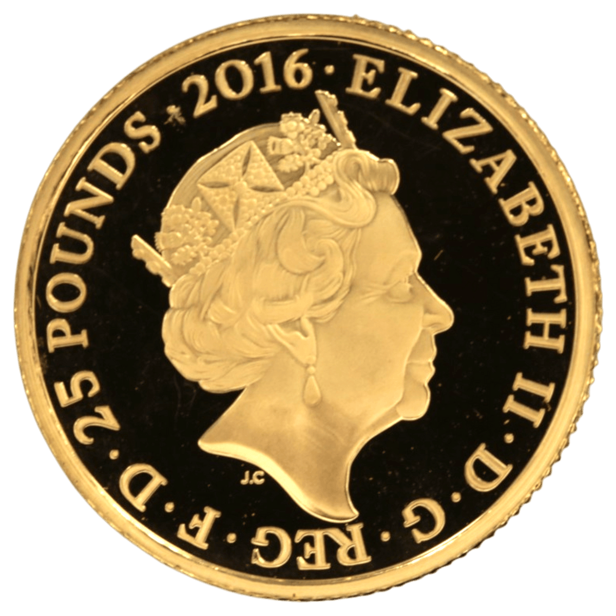 ジブラルタル 25ポンド金貨 2016年 ピーターラビット エリザベス2世