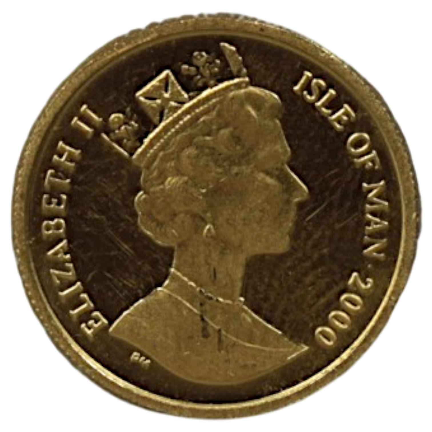 マン島 1/10 クラウン金貨 2000年 ポブジョイ鋳 スコティッシュフォールド