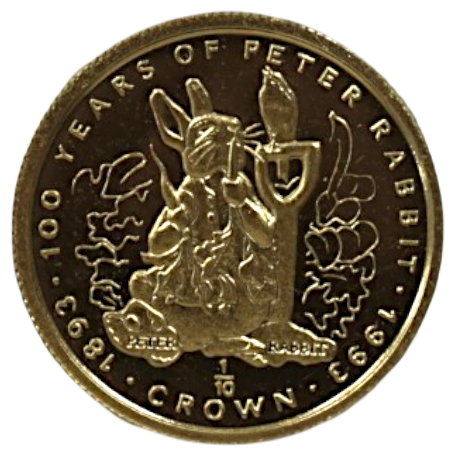 ジブラルタル 1/10クラウン金貨 1993年 ポブジョイ鋳 ピーターラビット