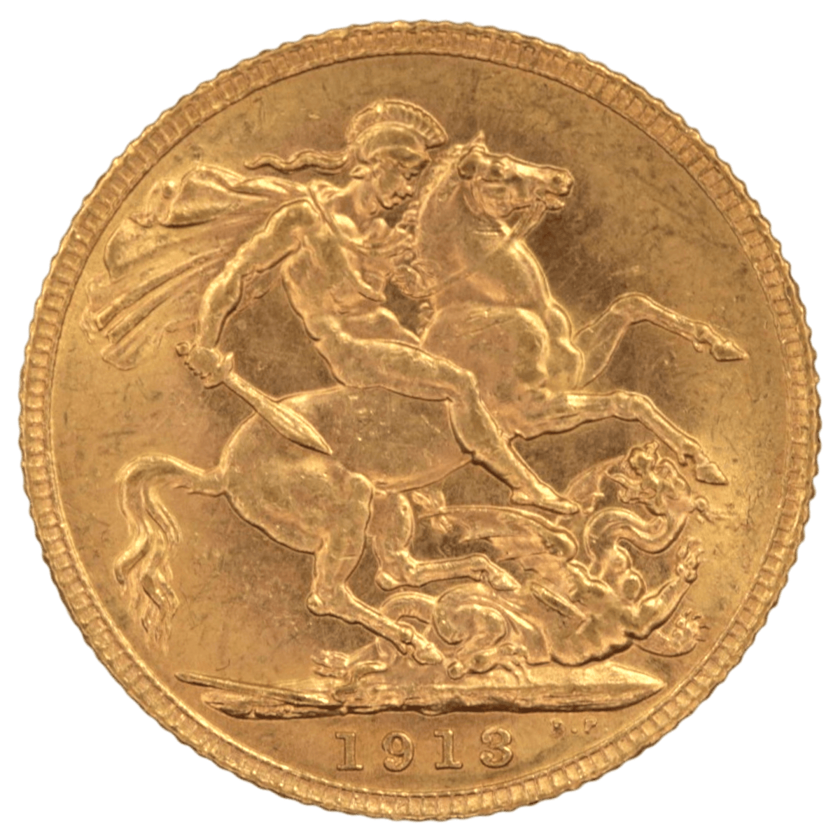 イギリス ソヴリン金貨 1912年 ロンドン鋳 ジョージ5世 聖ジョージの竜退治
