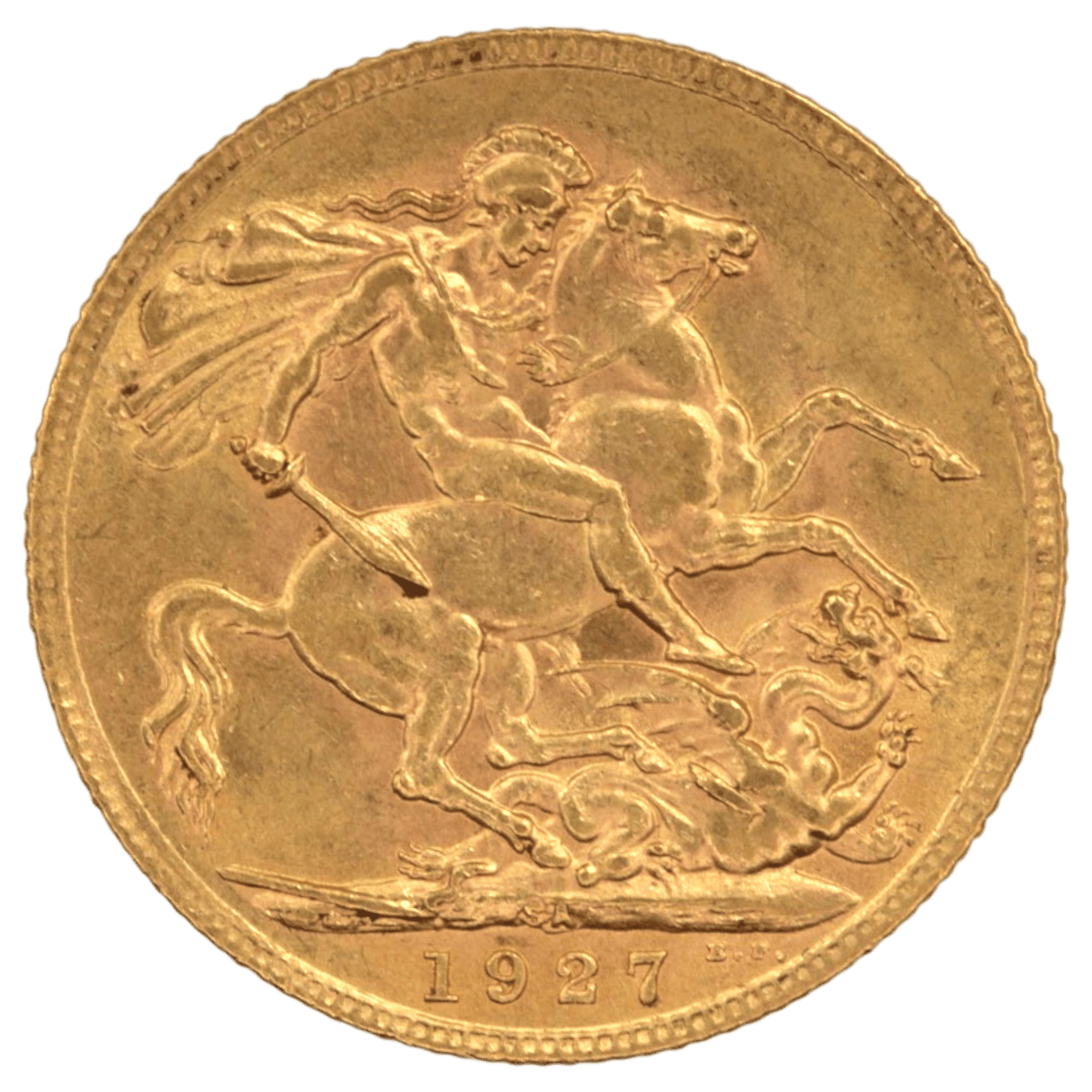 南アフリカ ソヴリン金貨 1927年 プレトリア鋳 ジョージ5世 聖ジョージの竜退治
