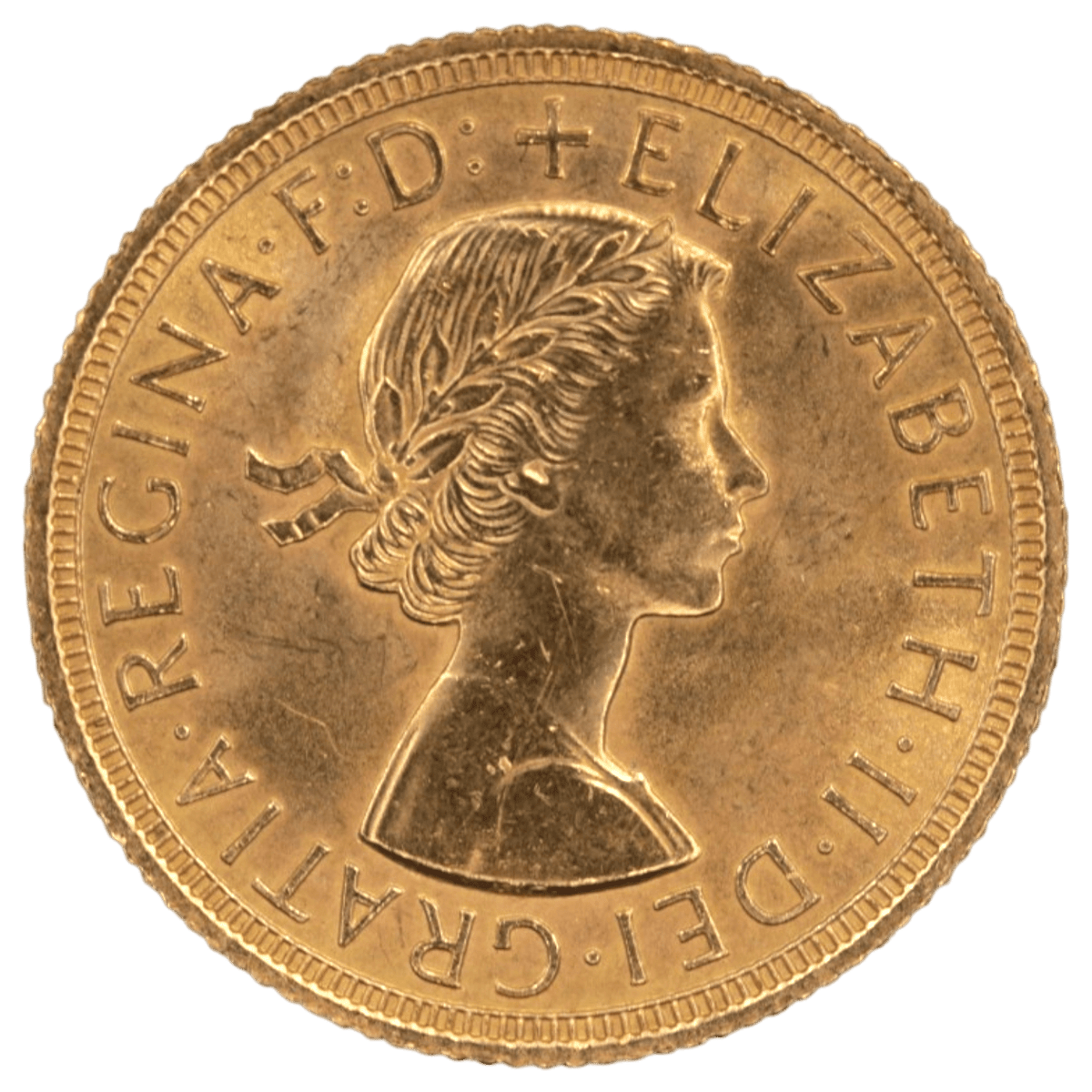 イギリス ソヴリン金貨 1958年 ロンドン鋳 エリザベス2世 聖ジョージの竜退治