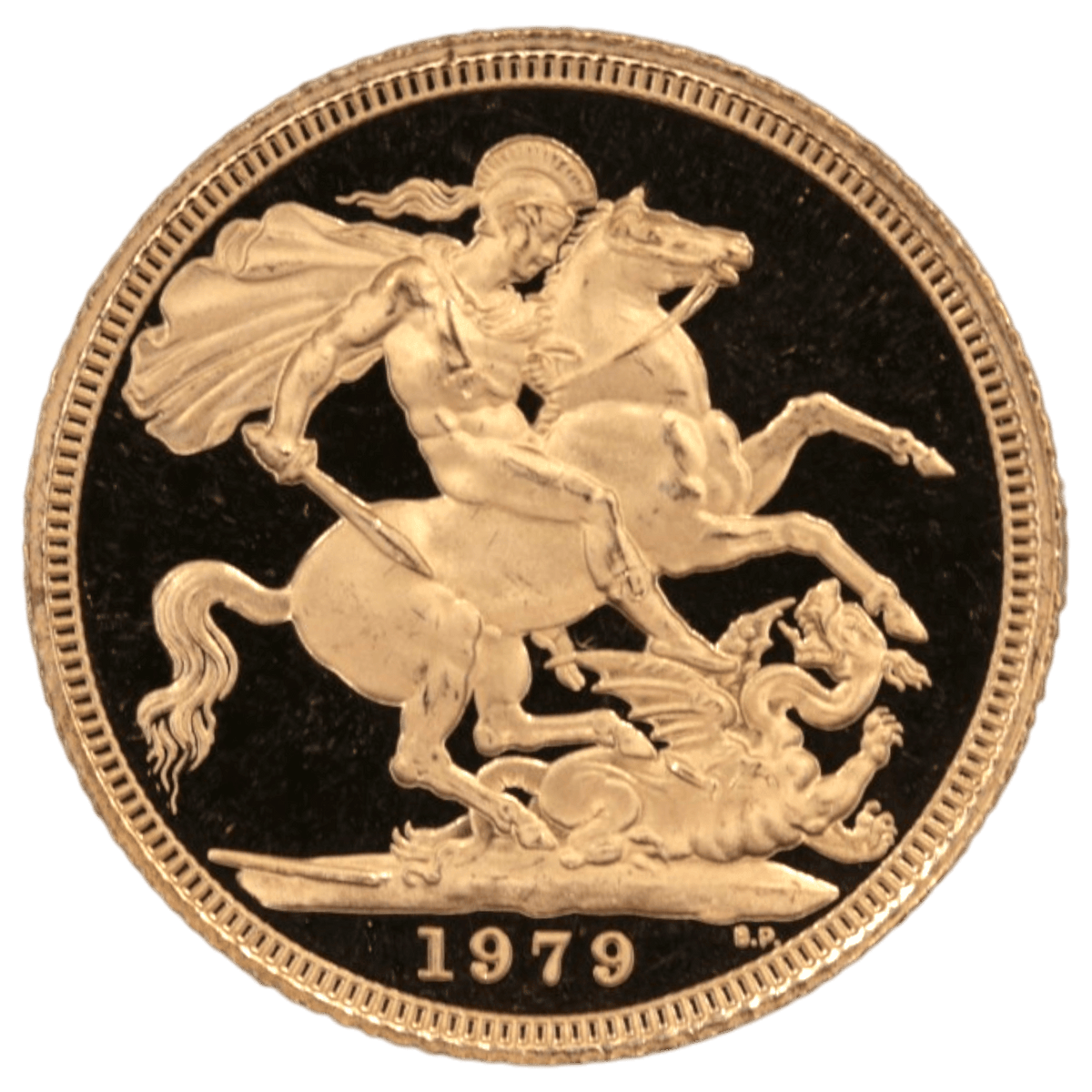 イギリス ソヴリン金貨 1979年 ロンドン鋳 エリザベス2世 聖ジョージの竜退治 プルーフ