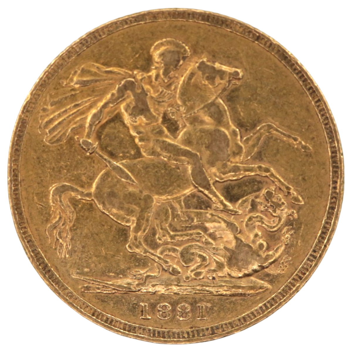 オーストラリア ソブリン金貨 1881年 メルボルン鋳 ヴィクトリア