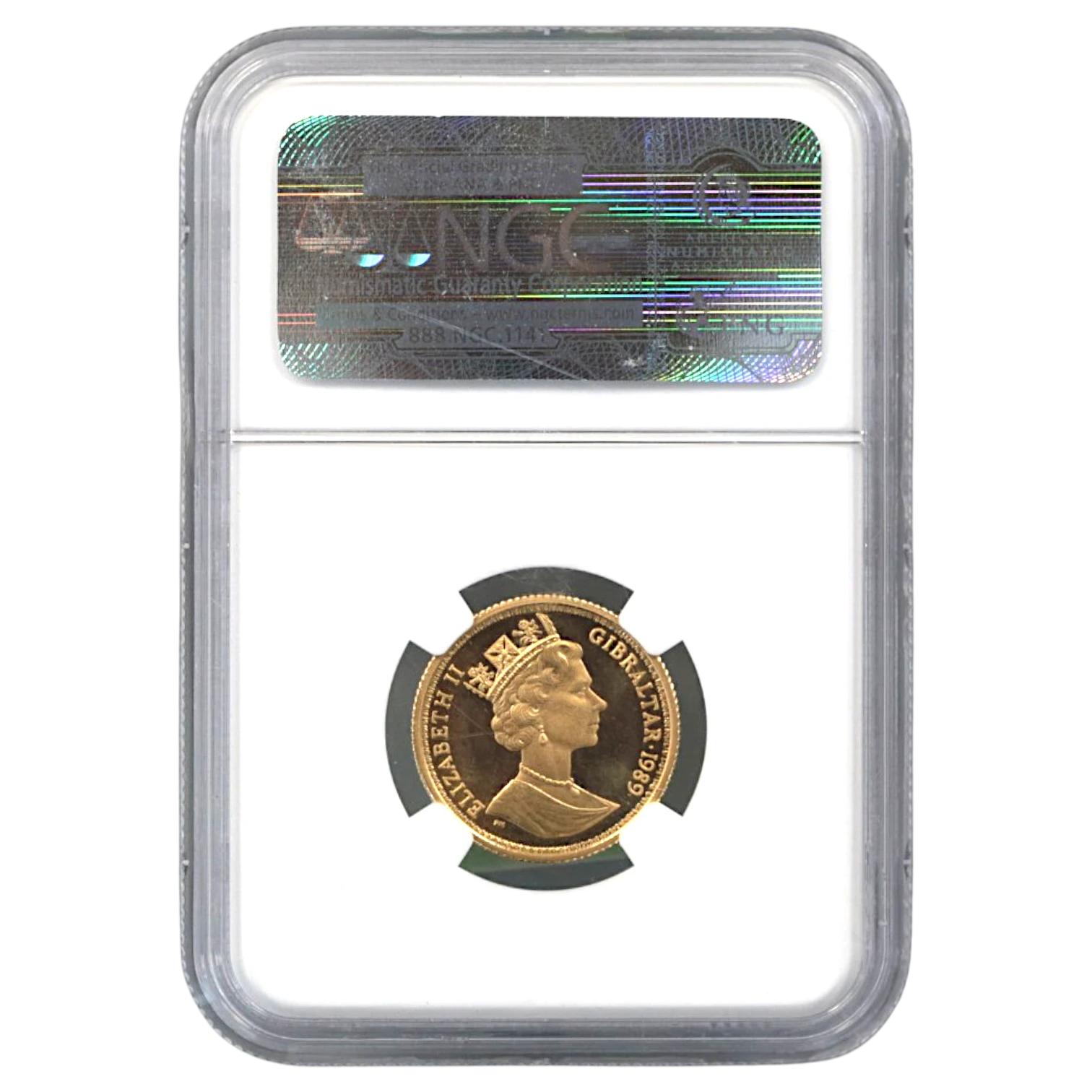 ジブラルタル ソヴリン金貨 1989年 PF68UC ポブジョイ鋳 ウナとライオン