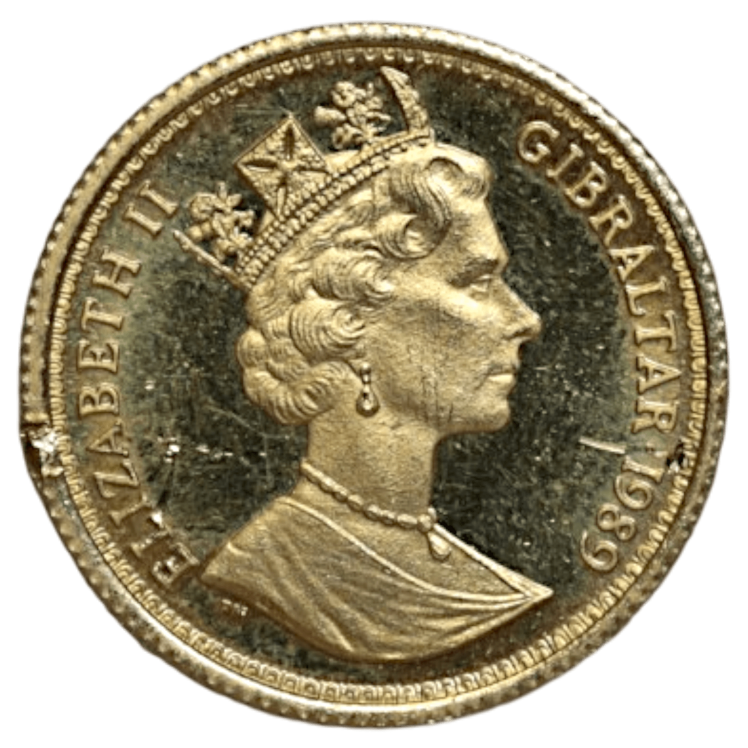 ジブラルタル ソヴリン金貨 1989年 ポブジョイ鋳 ウナとライオン