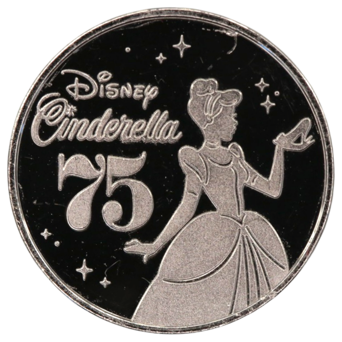 ディズニー 1/10ozプラチナメダル シンデレラ 75周年