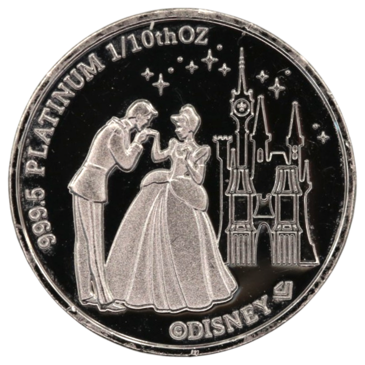 ディズニー 1/10ozプラチナメダル シンデレラ 75周年