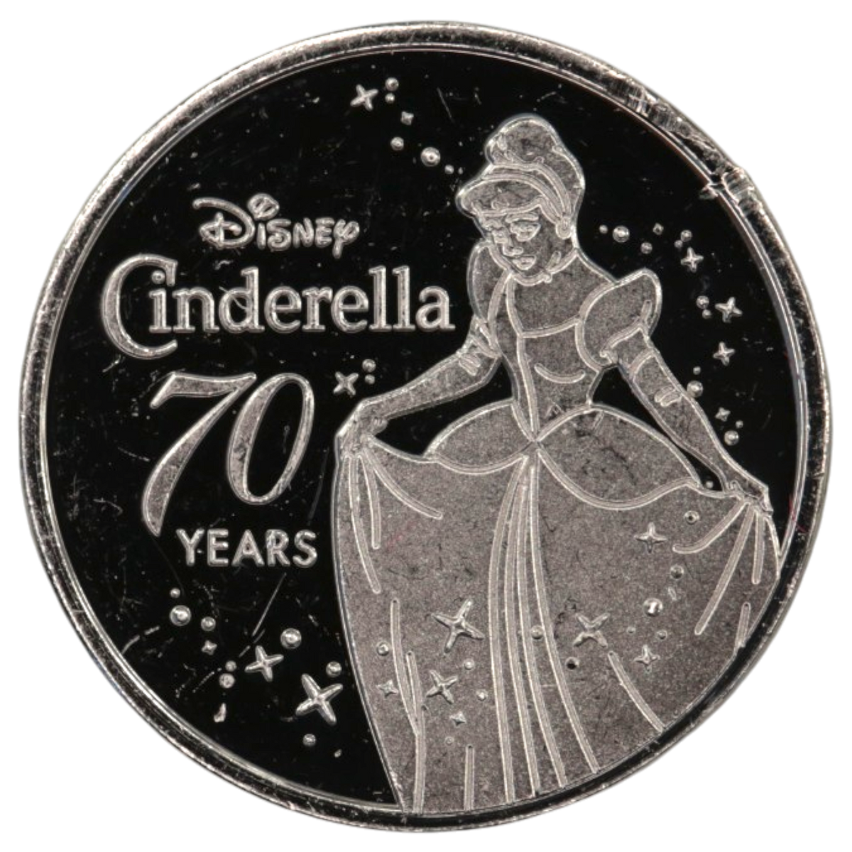 ディズニー 1/10ozプラチナメダル シンデレラ 70周年