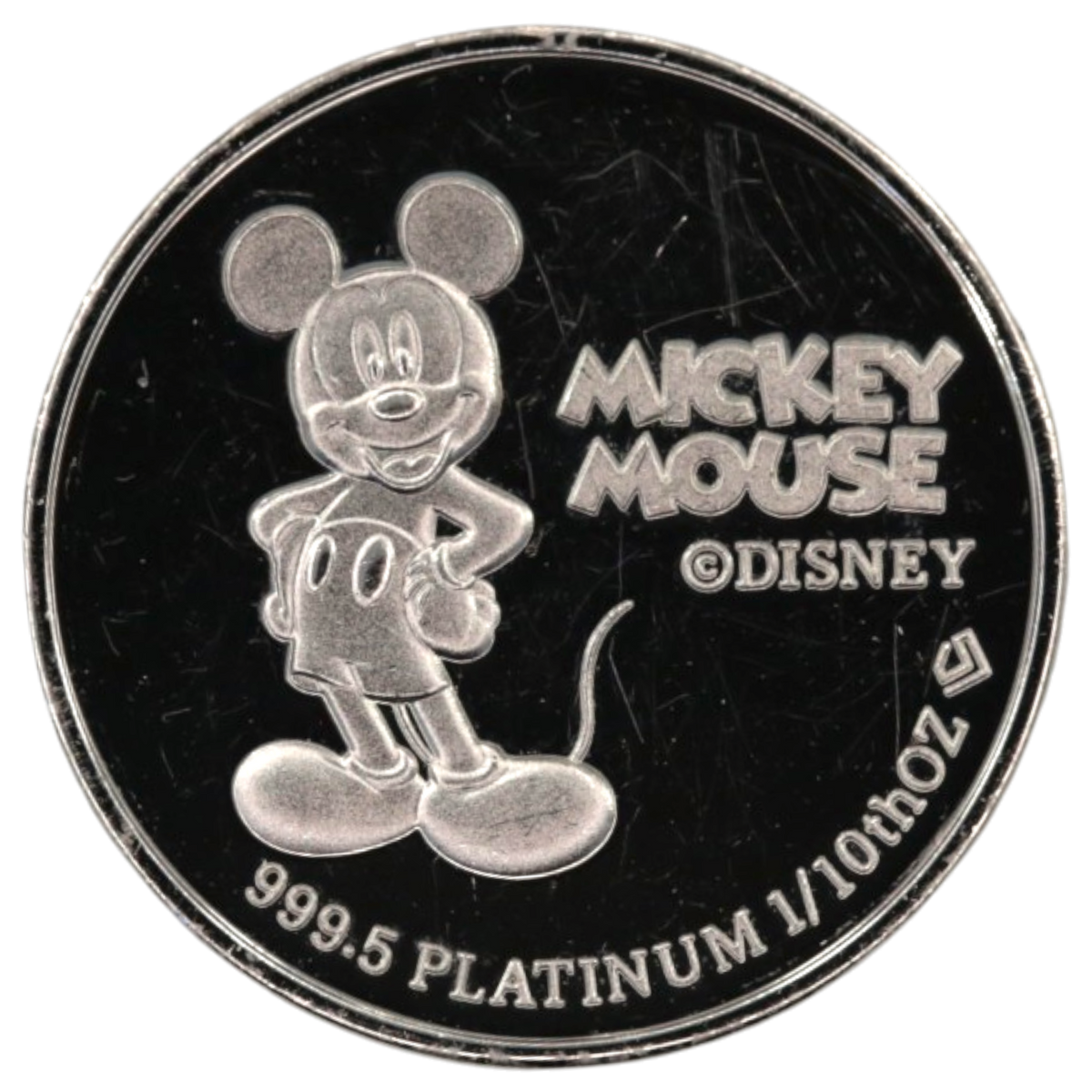 ディズニー 1/10ozプラチナメダル ミッキーマウスと仲間たち ディズニー100周年