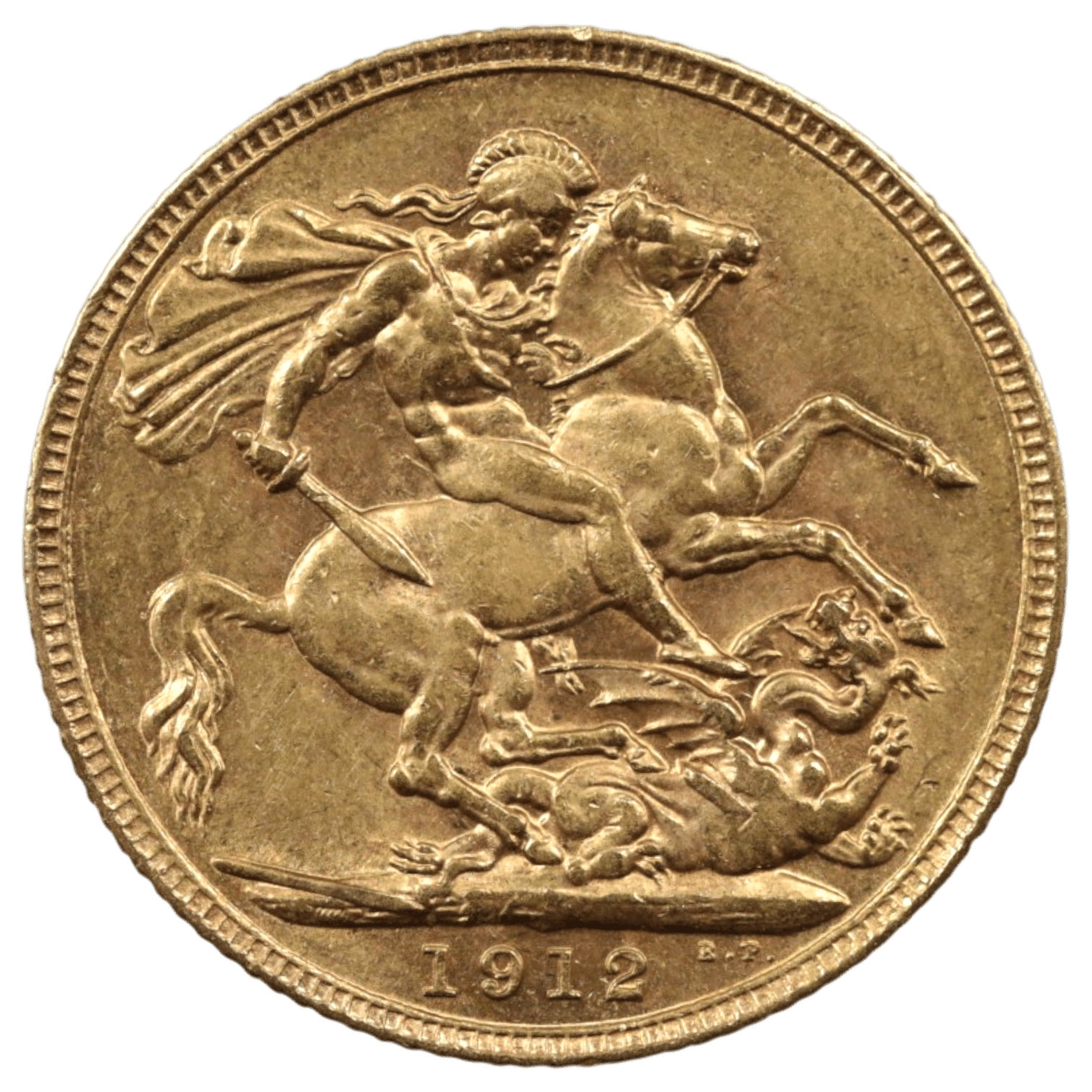 イギリス ソヴリン金貨 1912年 ロンドン鋳 ジョージ5世 聖ジョージの竜退治 - NJ BUYER'S MARKETPLACE